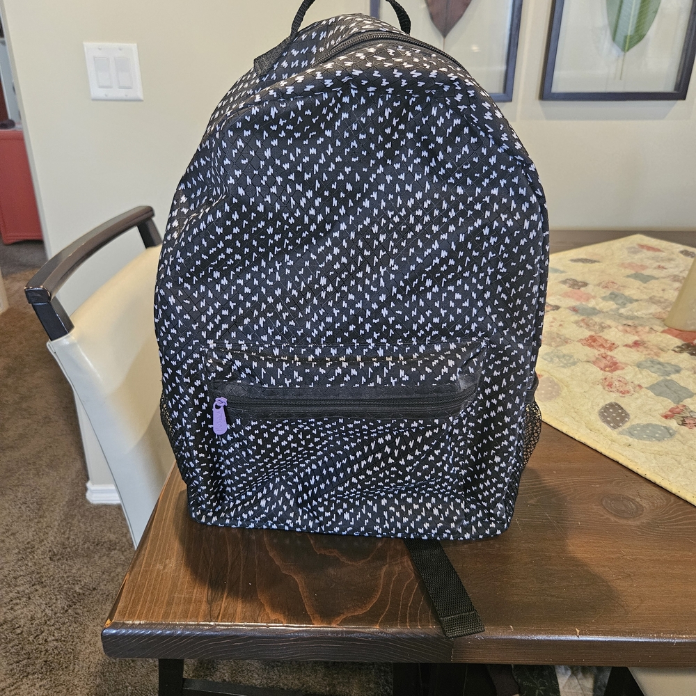 Black and White Patterned Backpack